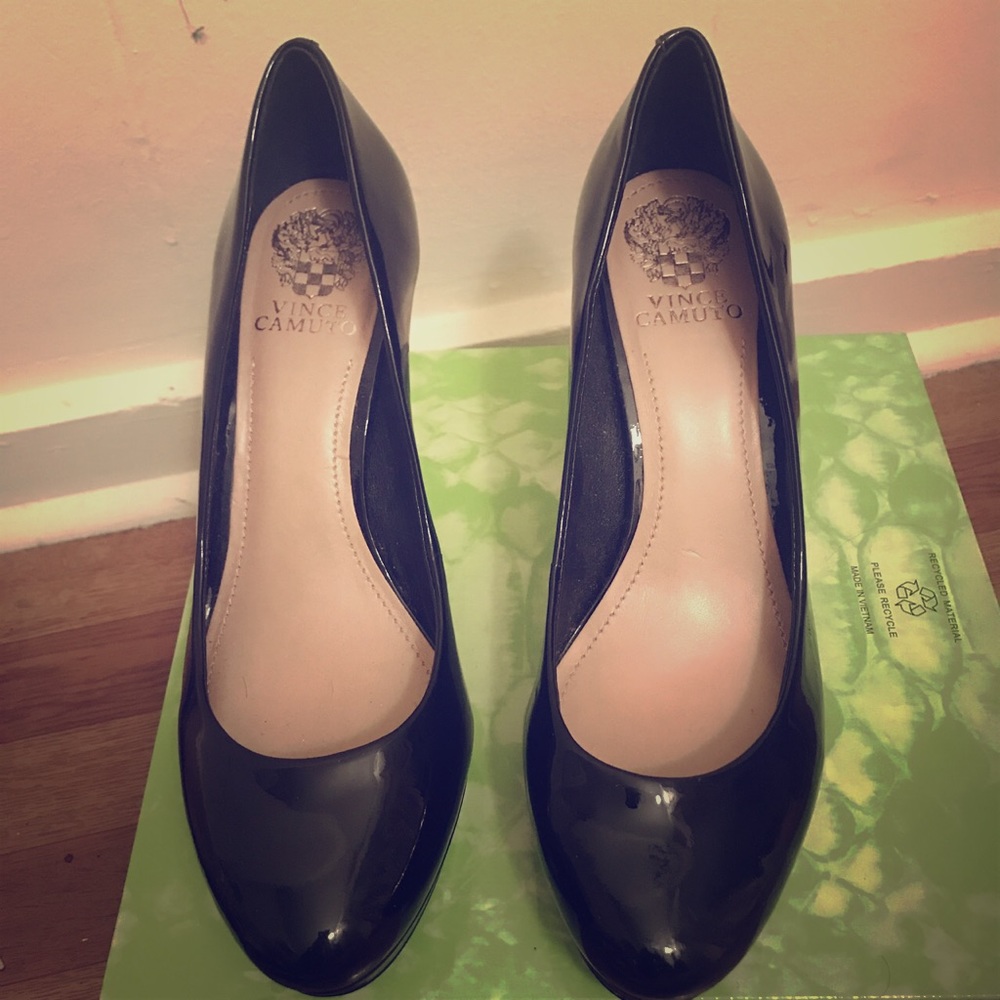 Vince Camuto Black Patent Pumps